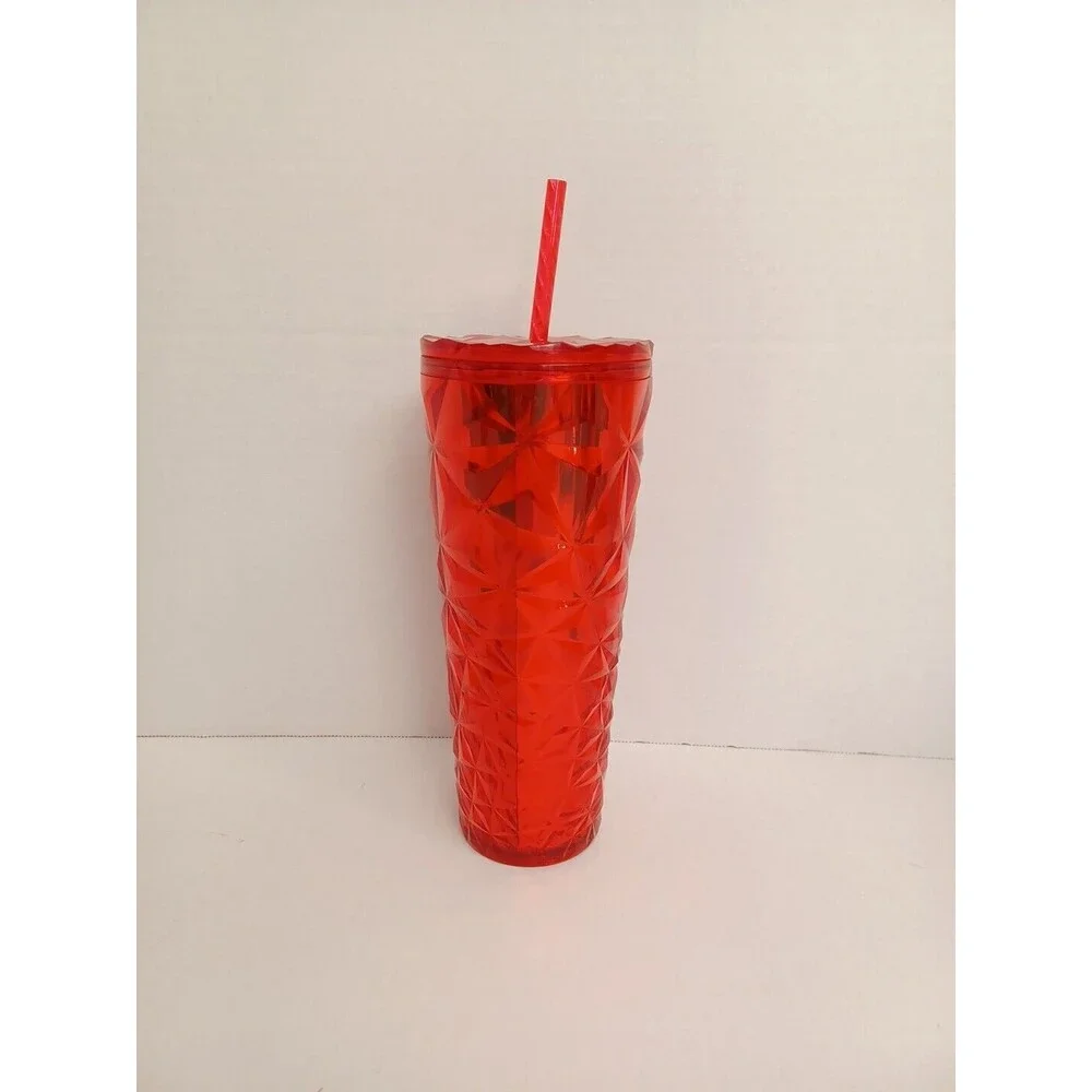 Starbucks Holiday 2023 24 Oz Venti Tumbler‎ Poinsettia Red Prism Cold Cup
